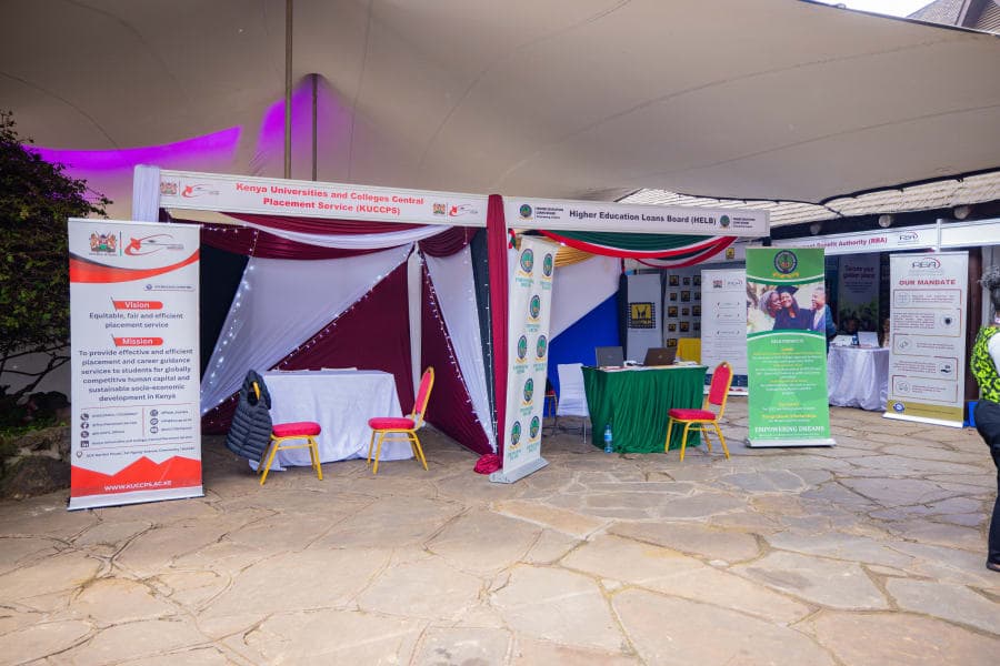 Partner exhibition booths under event marquee